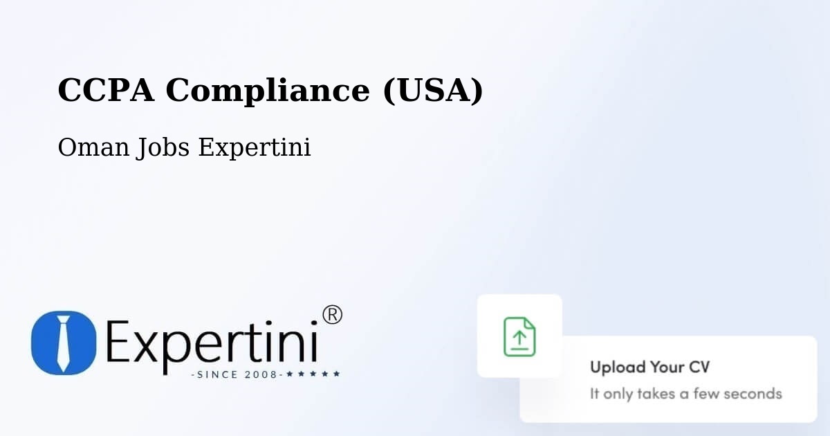 CCPA Privacy Rights & Compliance Notice – ‘Ibrī - Oman Jobs Expertini